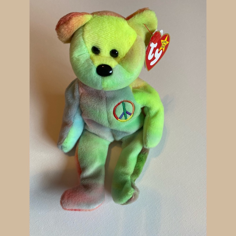 Vintage Ty Beanie Baby Peace Bear